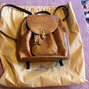 Patricia Nash Maps Collection Leather Backpack BRAND NEW